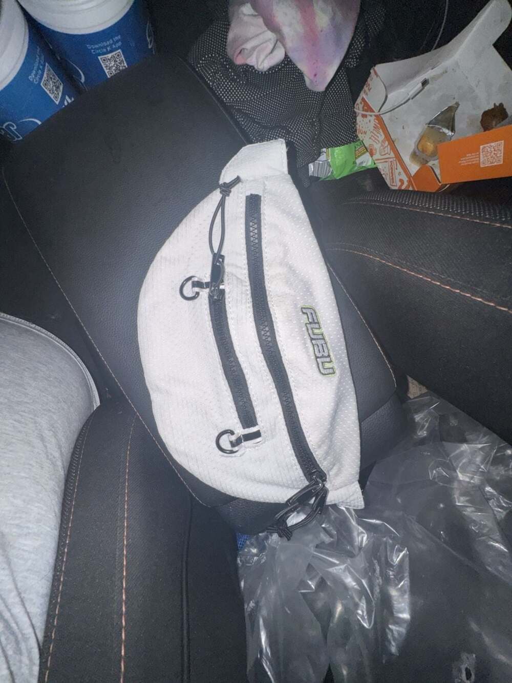 FUBU x Forever 21 White Mesh Waist Bag / Fanny Pack